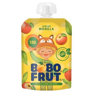 Bobo Frut, mus, jablko, morela, 1-3 lata, 150 g