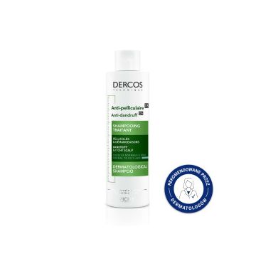 Vichy Dercos, szampon przeciwłupieżowy, włosy normalne i przetłuszczające się, 200 ml