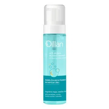 Oillan, Nawilżająca pianka do mycia 3w1, 200 ml
