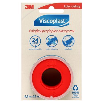 Viscoplast Poloflex, przylepiec elastyczny, 4,2 m x 25,0 mm, 1szt.