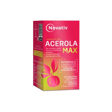 Novativ Acerola Max, tabletki do ssania, 60 sztuk