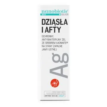 Nanobiotic Med Silver Żel ze srebrem axonnite dziąsła i afty, 15 ml