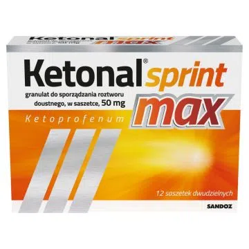 Ketonal Sprint Max, 50 mg, gran.d/sp.roztw.doustn., 12 sasz.