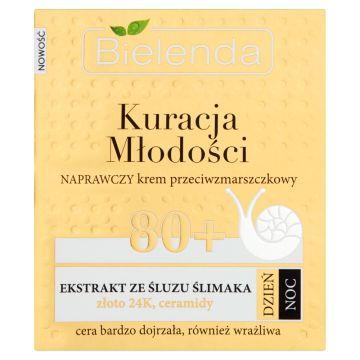 Bielenda Kuracja Młodości 80+, Naprawczy krem przeciwzmarszczkowy na dzień noc, 50 ml