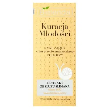 Bielenda Kuracja Młodości, Nawilżający krem przeciwzmarszczkowy pod oczy na dzień noc, 15 ml