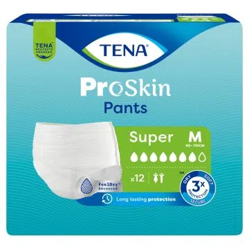 Tena Pants ProSkin Super, majtki, chłonne,M,12 szt,(793523)