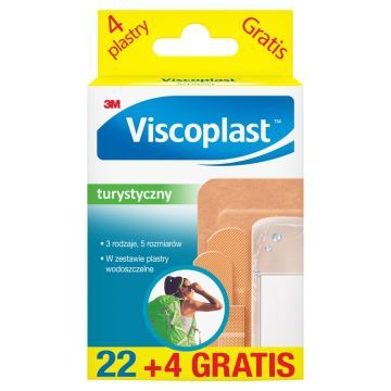 Viscoplast Zestaw Turystyczny, plastry, 26 szt. (22szt.+4szt.)