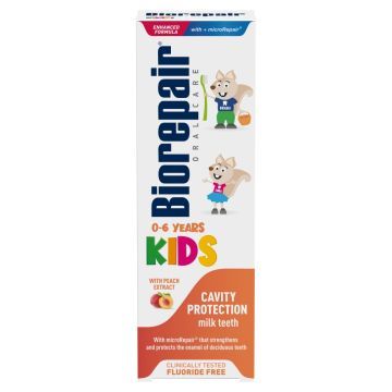 BioRepair Kids, pasta do zębów, brzoskwinia, 0-6 lat, 50 ml