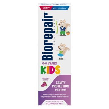 BioRepair Kids, pasta do zębów, winogrona, 0-6 lat, 50 ml