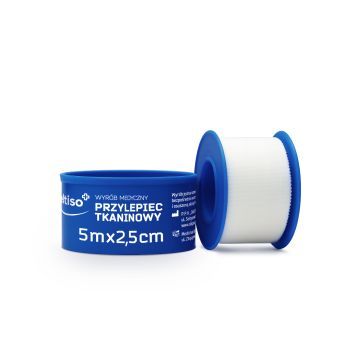 Heltiso Przylepiec tkaninowy biały 5m x 2,5cm 