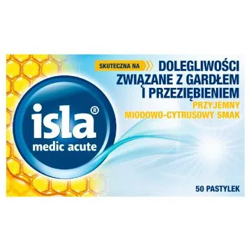 Isla medic acute miodowo-cytrusowa, pastyl.do ssania, 50szt