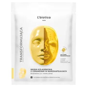 L'Biotica, Maska Transformująca Kolagenowa z Ceramidami w mikrokapsułkach, 1 szt.
