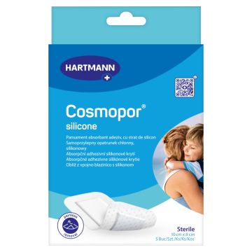 Cosmopor Silicone, opatr., chlonny, 10x8cm, 5 szt