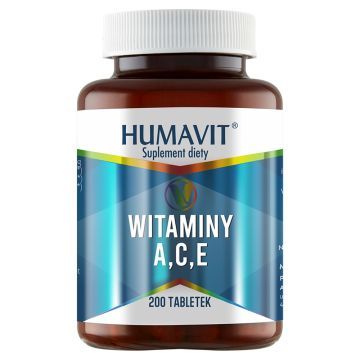 Humavit Witaminy A, C, E, tabletki, 200 szt.