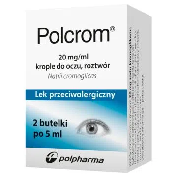 Polcrom, 20 mg/ml, krople do oczu, 2 x 5 ml