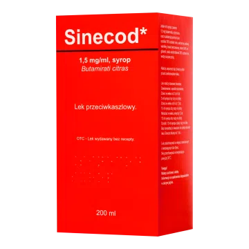 Sinecod, 1,5 mg/ml, syr.,(i.row),Delf,Wegry, 200 ml