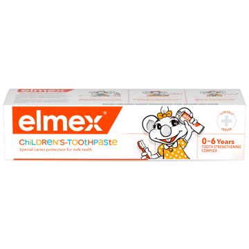 Elmex, pasta do zębów dla dzieci z aminofluorkiem od 1 ząbka do 6 lat, 50 ml