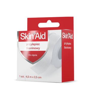 Skin Aid, Przylepiec Tkaninowy, 4,5m X 2,5cm