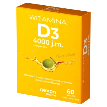 Witamina D3 4000 j.m., kapsułki, 60 szt.