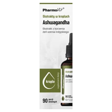 Ekstrakty w krop.Ashwagandha Clean label Pharmovit, 30 ml