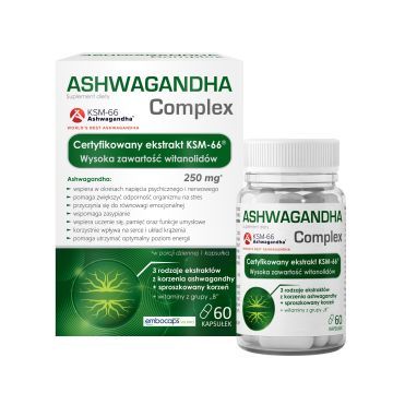 Ashwagandha Complex, kaps.twarde, 60 szt