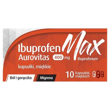 Ibuprofen MAX Aurovitas, 400 mg, kaps.miękkie, 10 szt