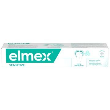 Elmex, Sensitive z aminofluorkiem, pasta do zębów, 75 ml