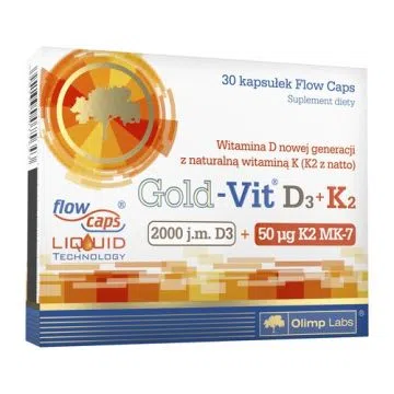 Olimp Gold-Vit D3+K2, 2000 IU+50 µg, kapsułki, 30 szt.