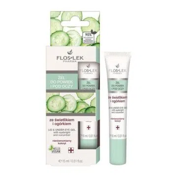 Flos-Lek, żel do powiek i pod oczy ze świetlikiem i ogórkiem, 15 ml