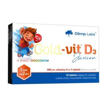 Olimp Gold-Vit D3 Junior, tabletki ulegające rozpadowi w jamie ustnej, 30 szt.