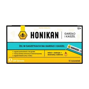 Honikan Gardło i Kaszel, żel doustny, 10 saszetek