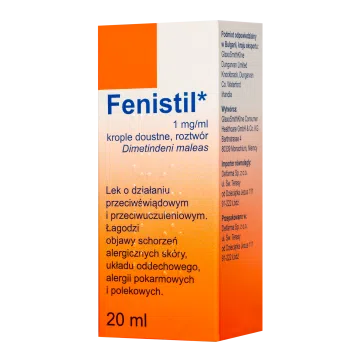 Fenistil, 1 mg/ml, krople doustne,(i.row),Delf,Bulg, 20 ml