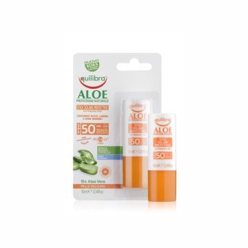 Equilibra, Aloesowy sztyft przeciwsłoneczny  SPF 50+ UVA, UVB, 10 ml 