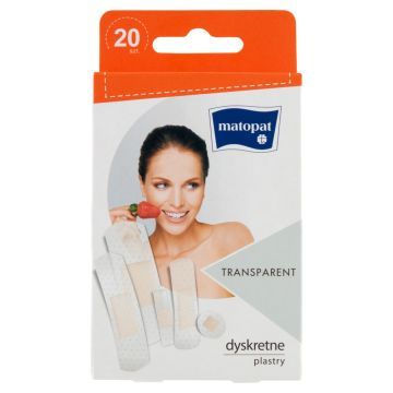 Matopat Transparent, plastry dyskretne, miks, 20 szt.