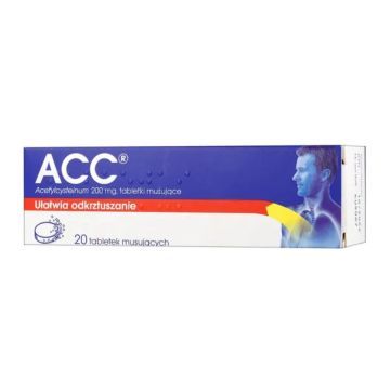 ACC, 200 mg, tabl.musuj.,(i.rów),MDZ,Niemcy, 20 szt