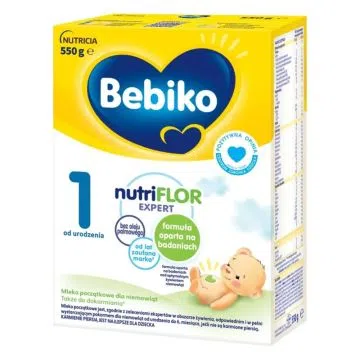 Bebiko 1 nutriFLOR Expert, mleko początkowe dla niemowląt, od urodzenia, proszek, 550 g