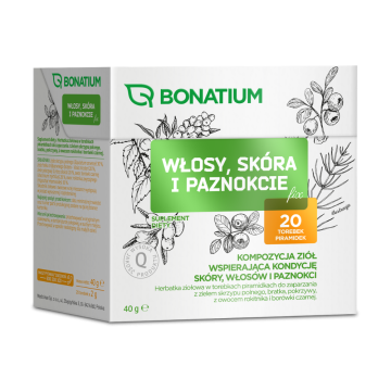 Bonatium Włosy, skóra i paznokcie fix, herbata ziołowa, 20 szt.