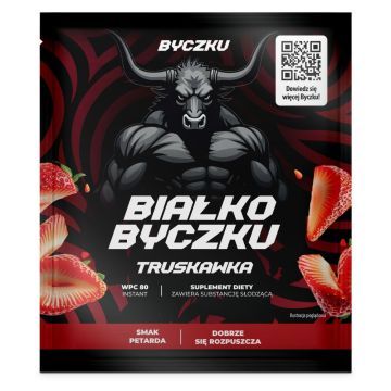 Byczku Białko Byczku truskawka, saszetka 30g