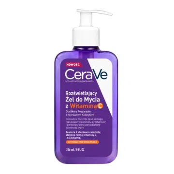 CeraVe, żel do mycia, rozświetlający, z witaminą C, 236 ml