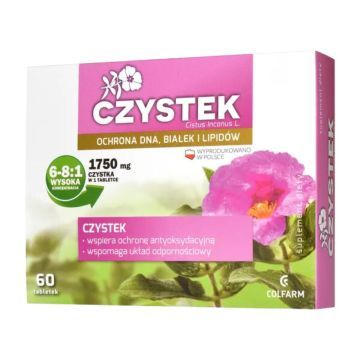 Czystek, tabl., (Colfarm), 60 szt