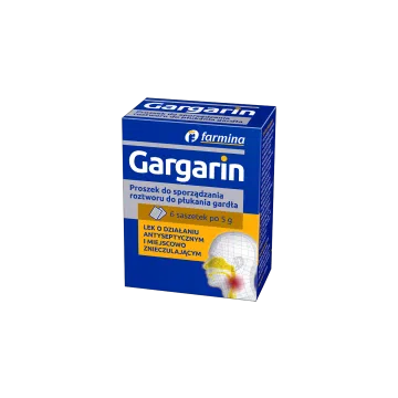 Gargarin, proszek w saszetkach do sporządzenia roztworu do płukania gardła, 5 g, 6 szt.