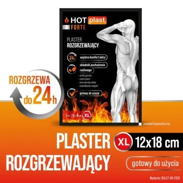 Plaster Rozgrzewający, Hot Plast Forte, 18cmx12cm, 1 szt.