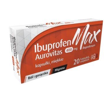 Ibuprofen Max Aurovitas, 400 mg, kaps.miękkie, 20 szt