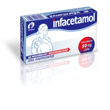 Infacetamol Farmina, 50 mg, czopki dla niemowląt, 10 szt.