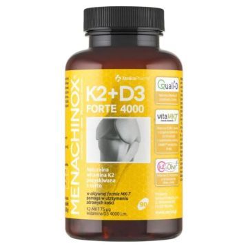 Menachinox K2 + D3 Forte, kapsułki miękkie, 90 szt.