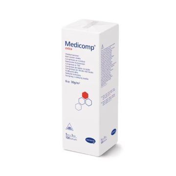 Kompr.wlokn.n/j.Medicomp extra,5x5cm,6w, 100 szt