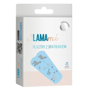 LAMAmi plastry z opatrunkiem dla dzieci, 10 sztuk