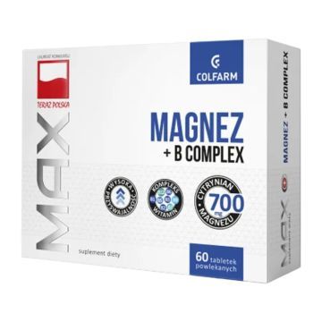 Magnez + B Complex, tabl.powl., 60 szt,PR.PRZED.1019/22