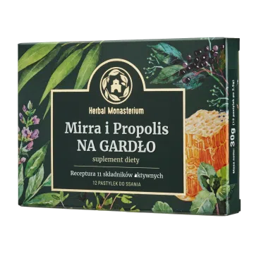 Mirra i Propolis na Gardło, pastyl.do ssania, 12 szt