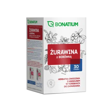 Bonatium Żurawina z borówką, herbatka owocowa z hibiskusem 30 szt